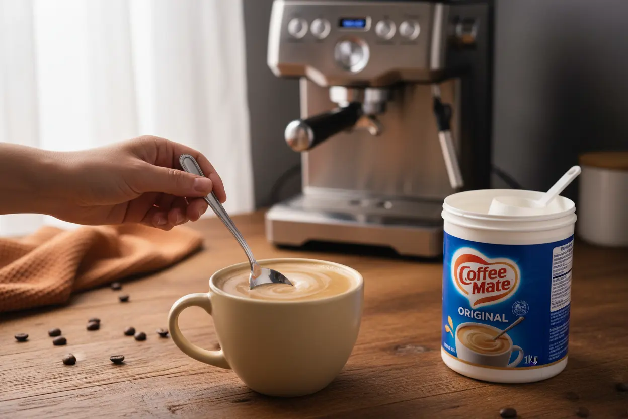 Coffee Mate Nestlé Original 1kg em Uso Coffee Mate Nestlé Original 1kg