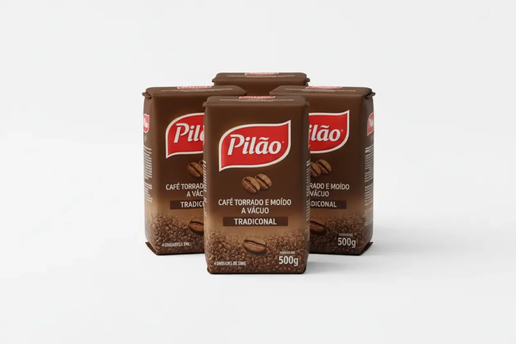 PACK - Café Torrado e Moído a Vácuo Tradicional Pilão 500g - 4 unidades de 500g