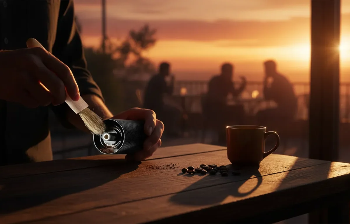 Pincel Escova de Limpeza para Moedor de Café
