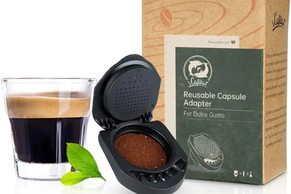 Adaptador reutilizável Wusteg para cápsulas Dolce Gusto na cor preta