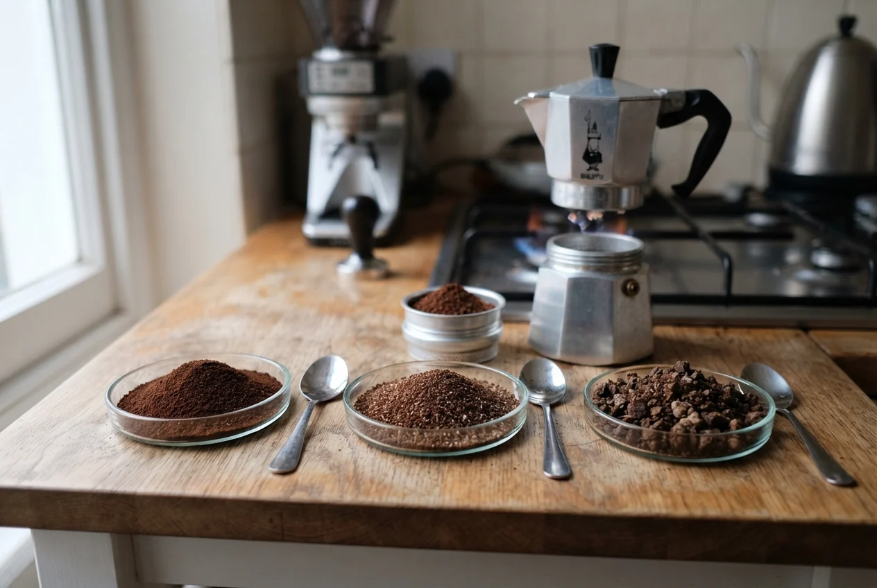 Escolha a moagem certa para a moka 