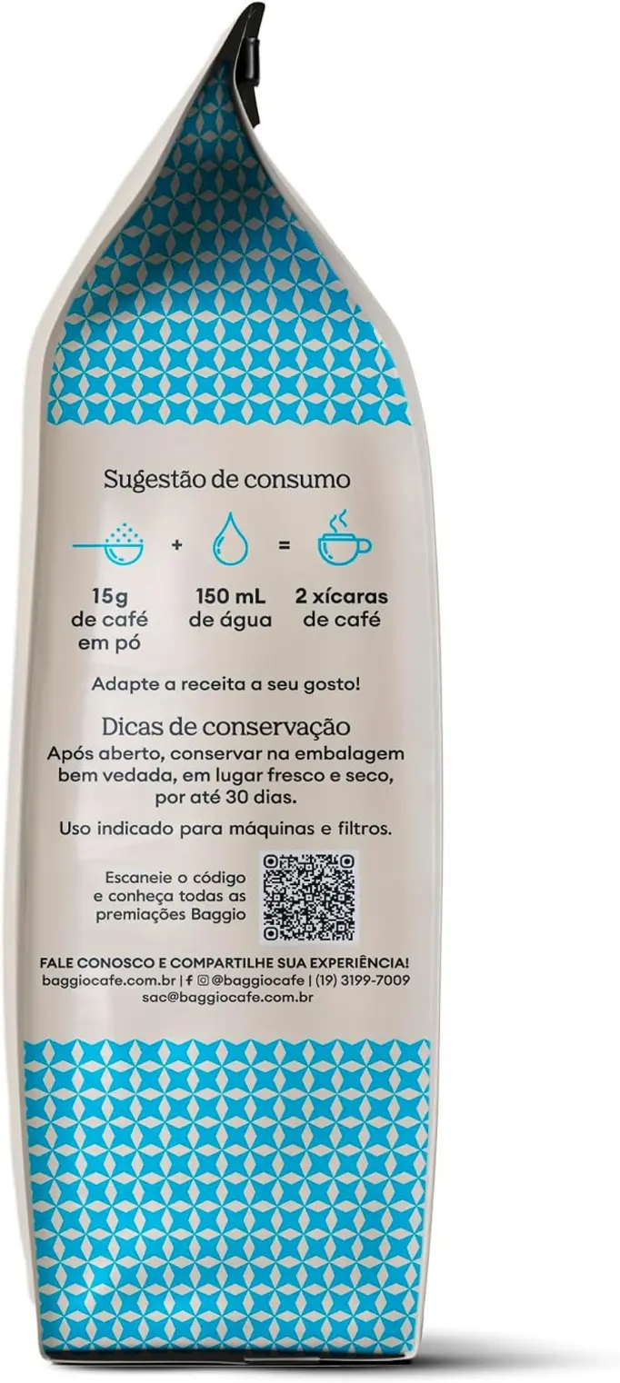 Café moído Baggio Aroma de Vanilla em close-up
