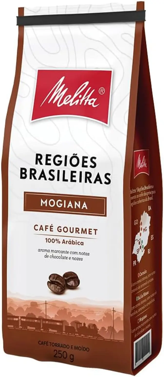 Grãos de café Melitta Mogiana moídos