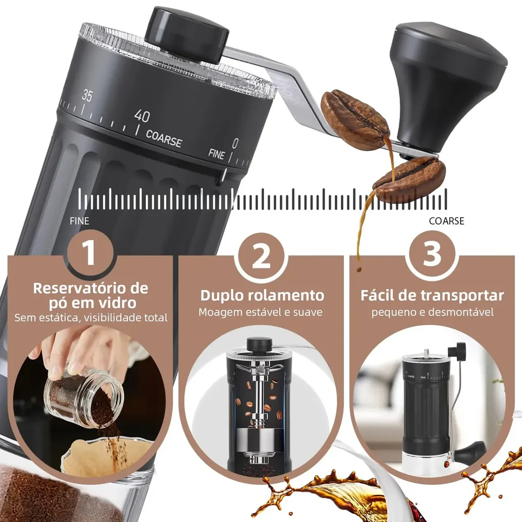 Moedor de Café Manual MC-40CER Vale a Pena? Ela Muda Seu Café! 3 Image