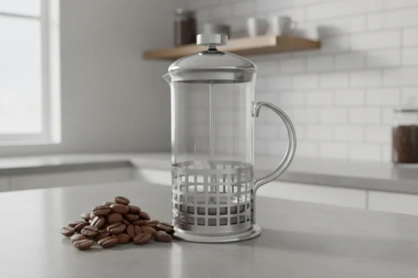 Cafeteira Prensa Francesa 350ml Vale a Pena? 4 Imagem em um novo cenário gerado por IA - Cafeteira Prensa Francesa